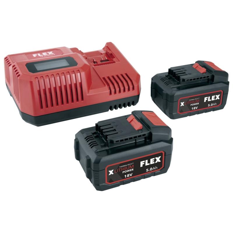 Flex 2st Batteri 5,0 Ah 18 V + Snabbladdare 532739