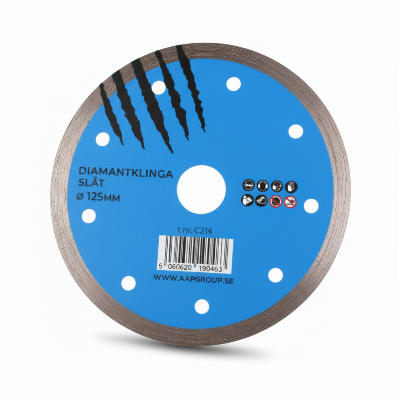 Diamantklinga 125mm Slät  Grizzly