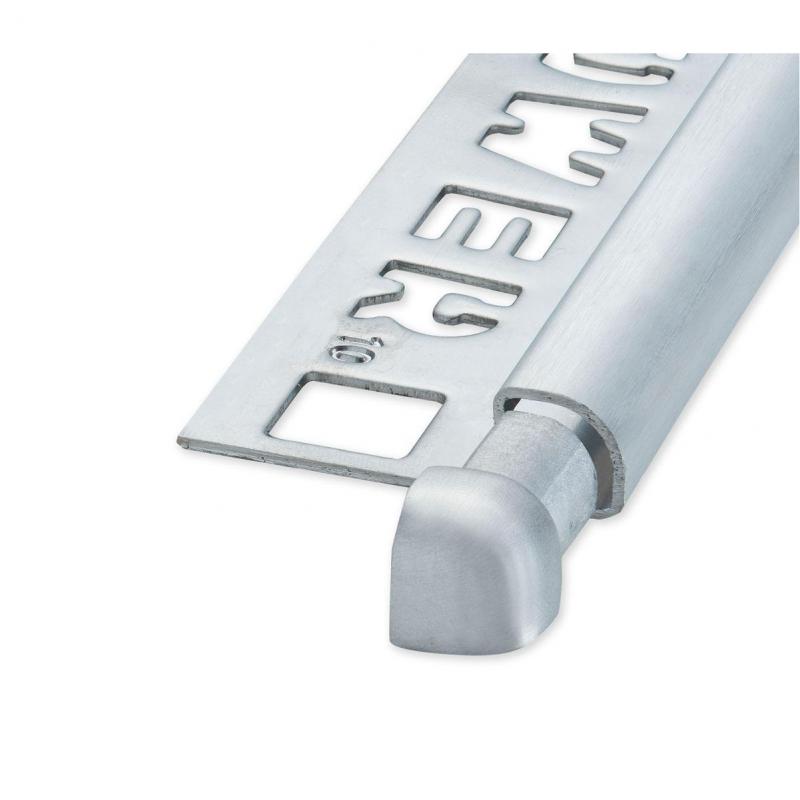 NOZOX Rund Ytterhörn Rostfri Borstad 8mm 2pcs