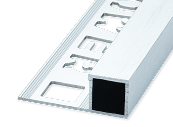 QUBOX Fyrkant Alu Borstad Silver 10x2500mm