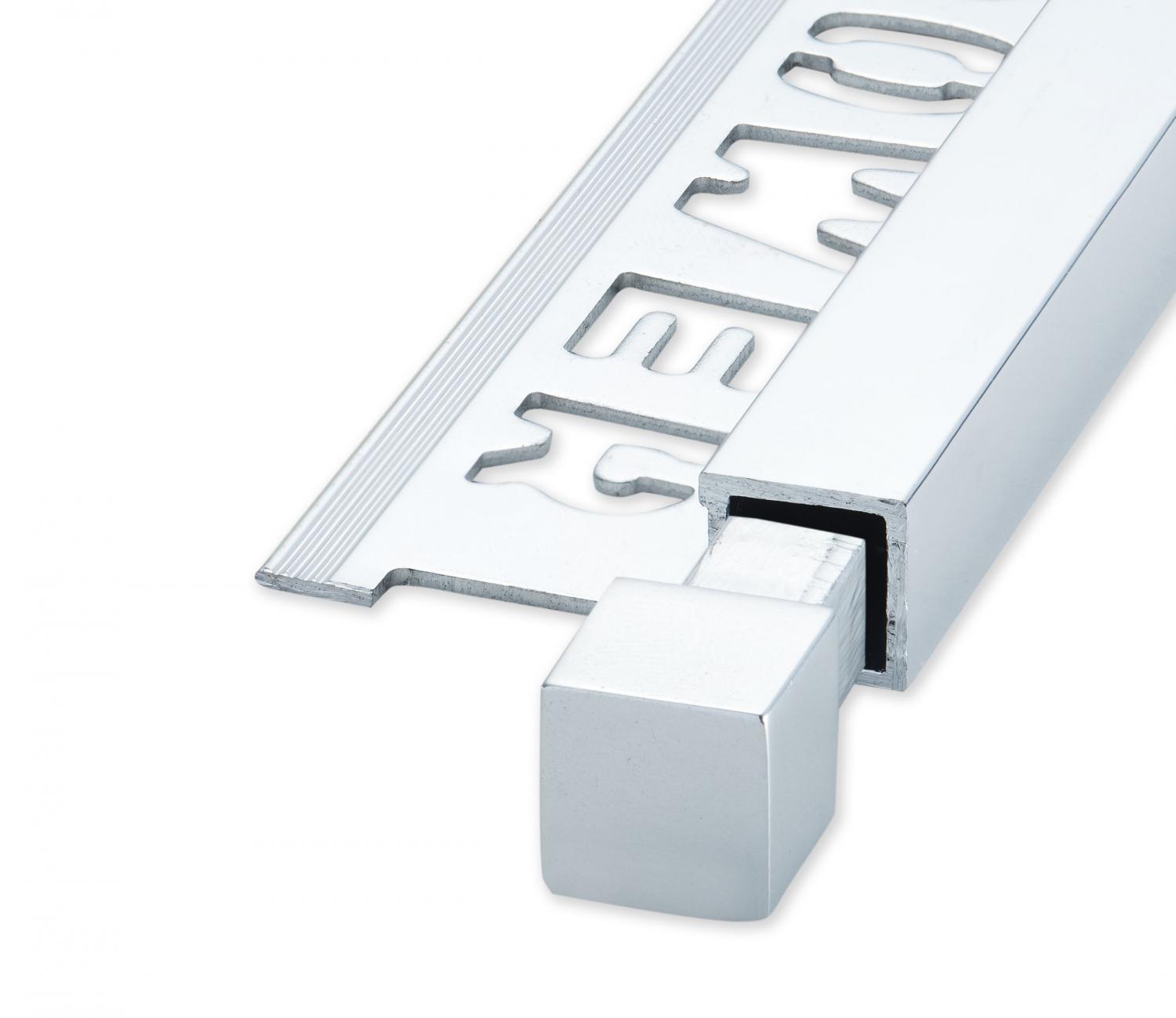 QUBOX Fyrkant Hörn Alu Blank Silver 8mm 2pcs