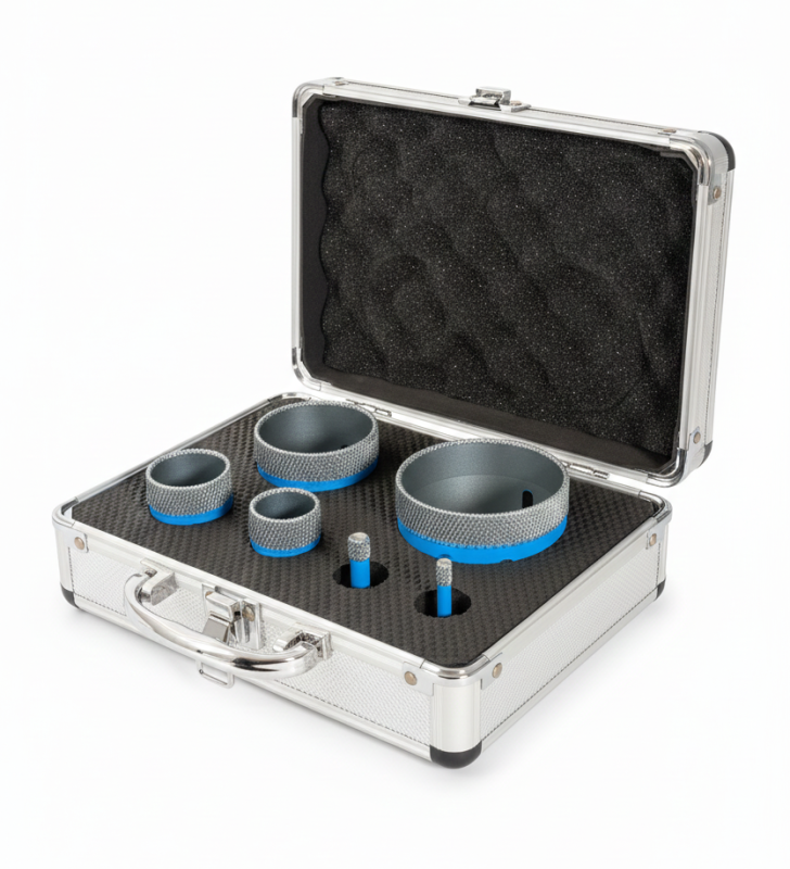 DIAMONDIZER Vinkelslipsborr Väska 6,8,28,35,55 70mm - 6st/set