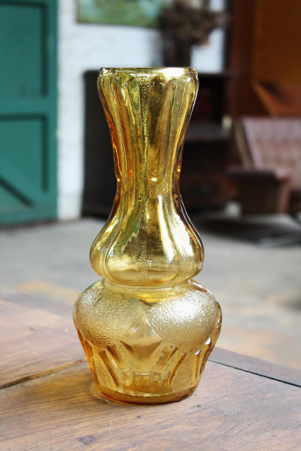 Yellow Glass Vase Long