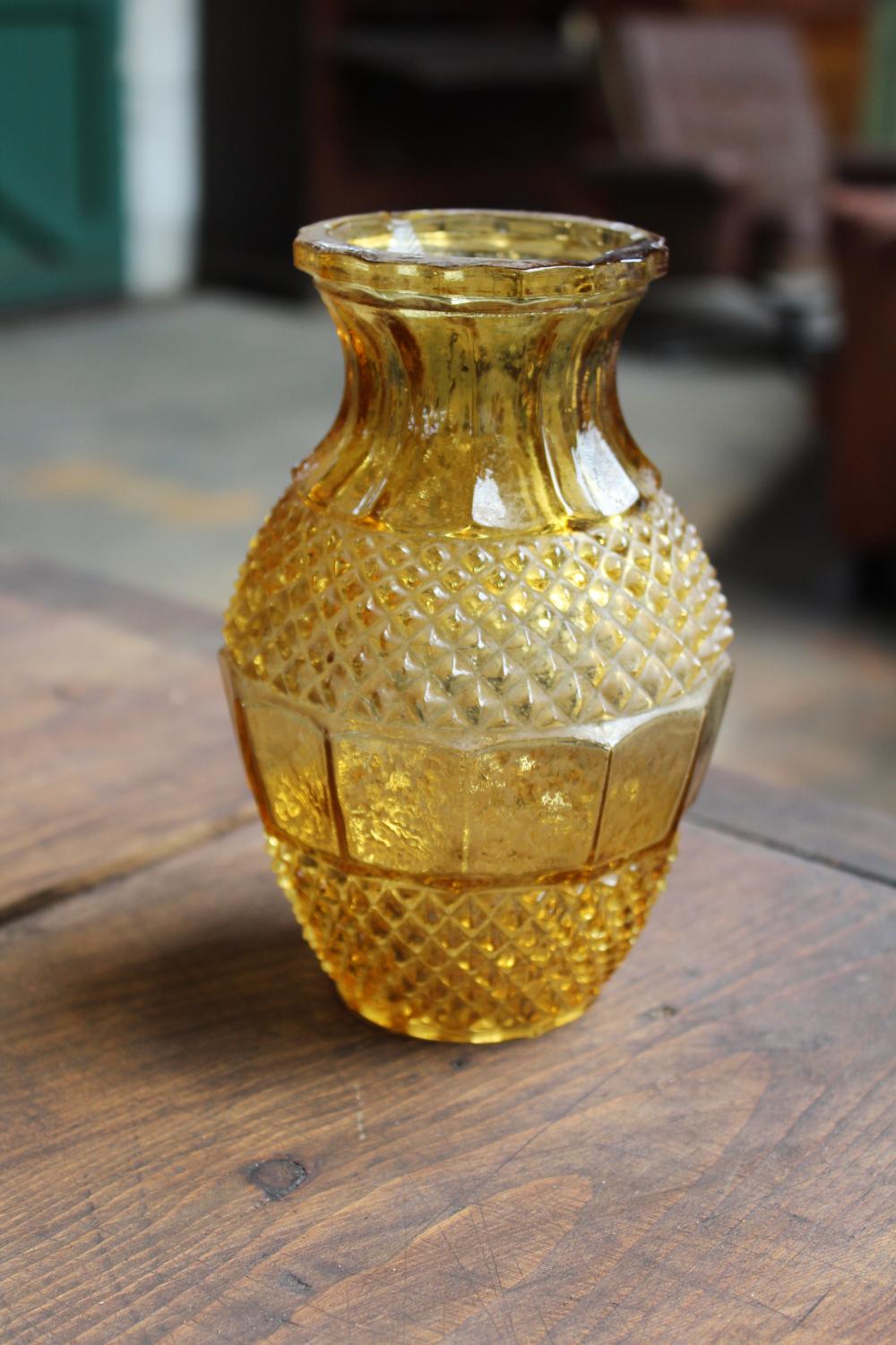 Yellow Glass Vase Small