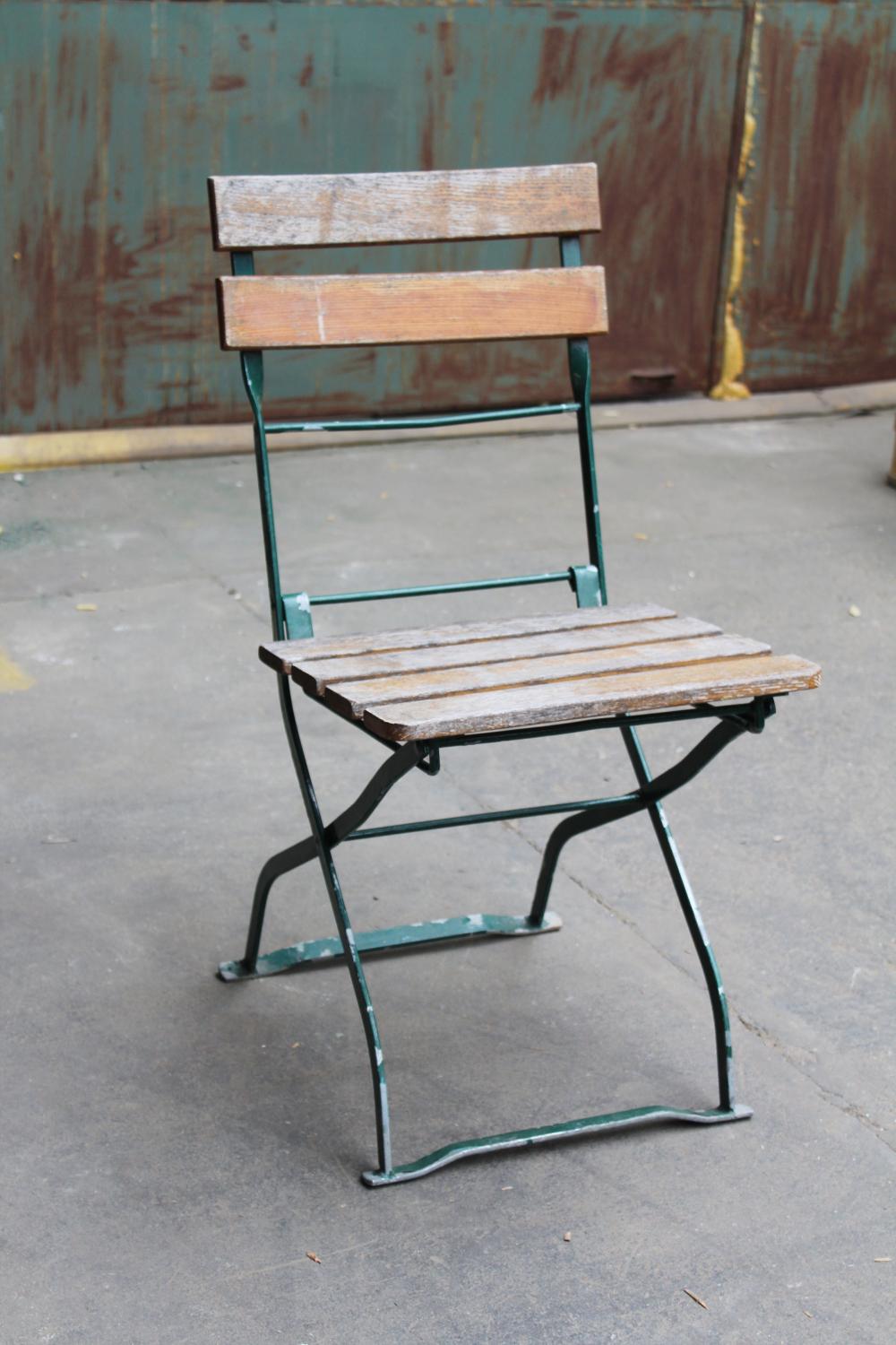 Vintage garden chair dark green