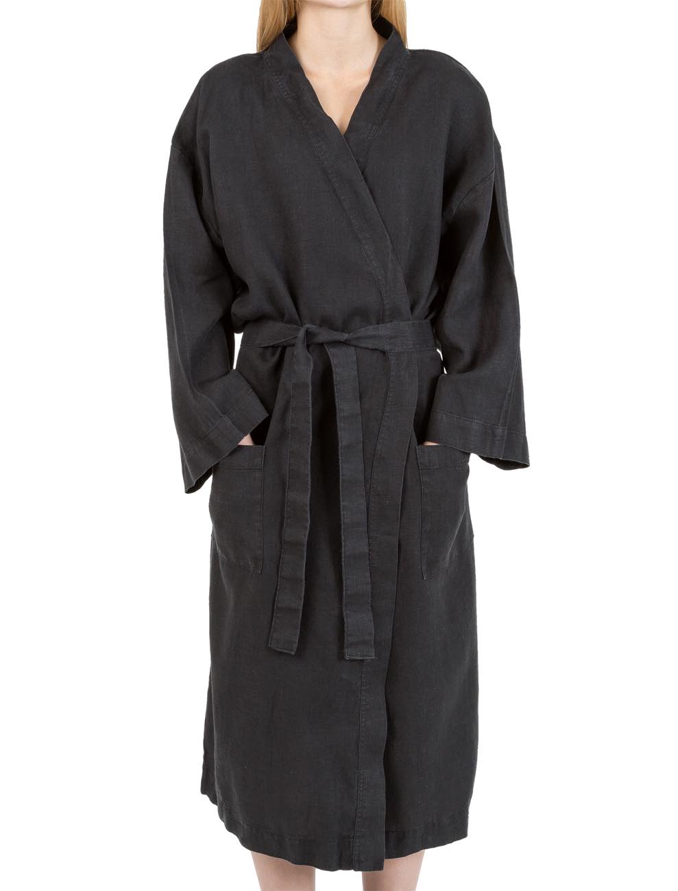 Linen Kimono Black