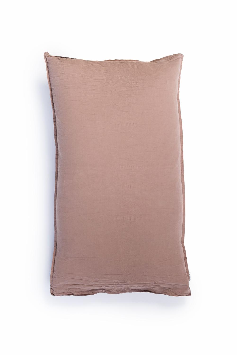 50x90cm Pillowcase Crinkle Rose Taupe