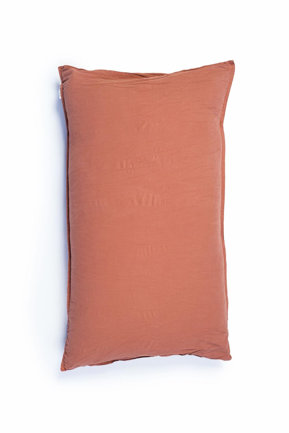 50x90cm Pillowcase Crinkle Terracotta