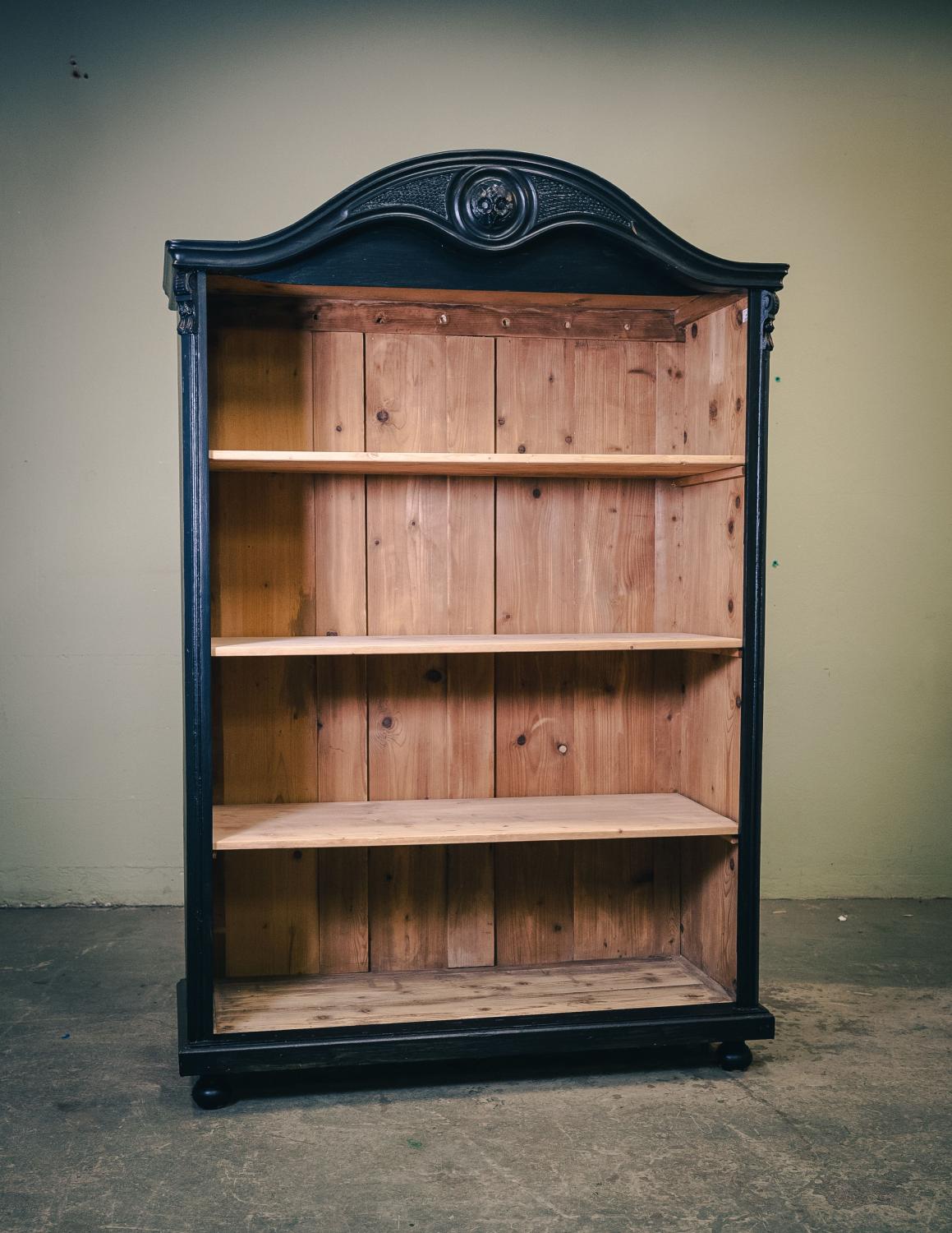 Black Renovated Vintage Cabinet from the 1920s