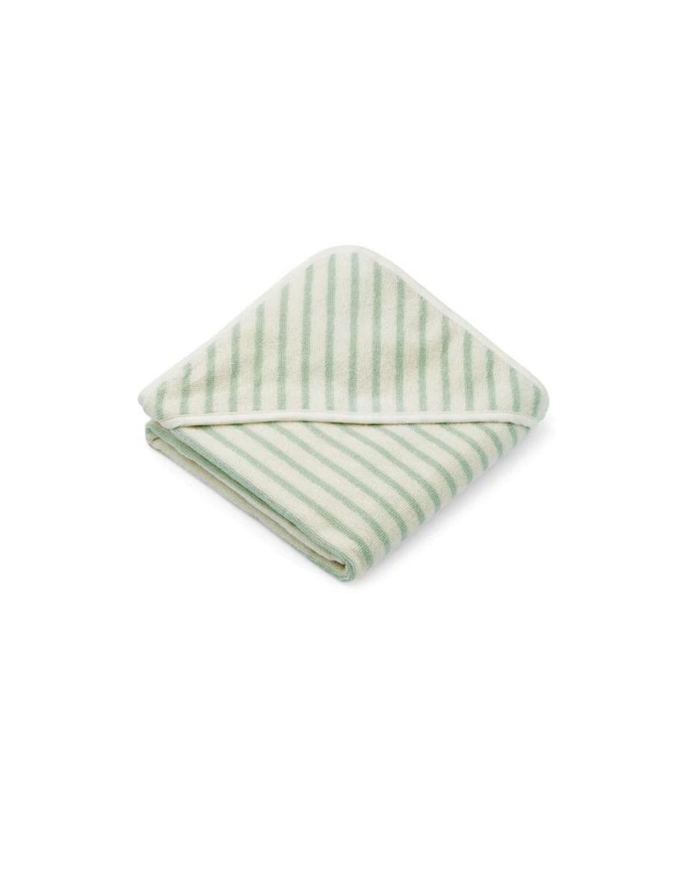 Alba Hooded Baby Towel - Dusty Mint/Cream