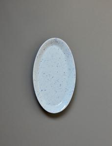 Pure Stain Blue Oval Plate 25cm