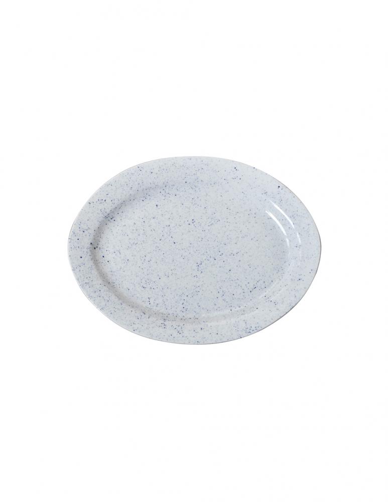 Pure Stain Blue Oval Plate 37cm