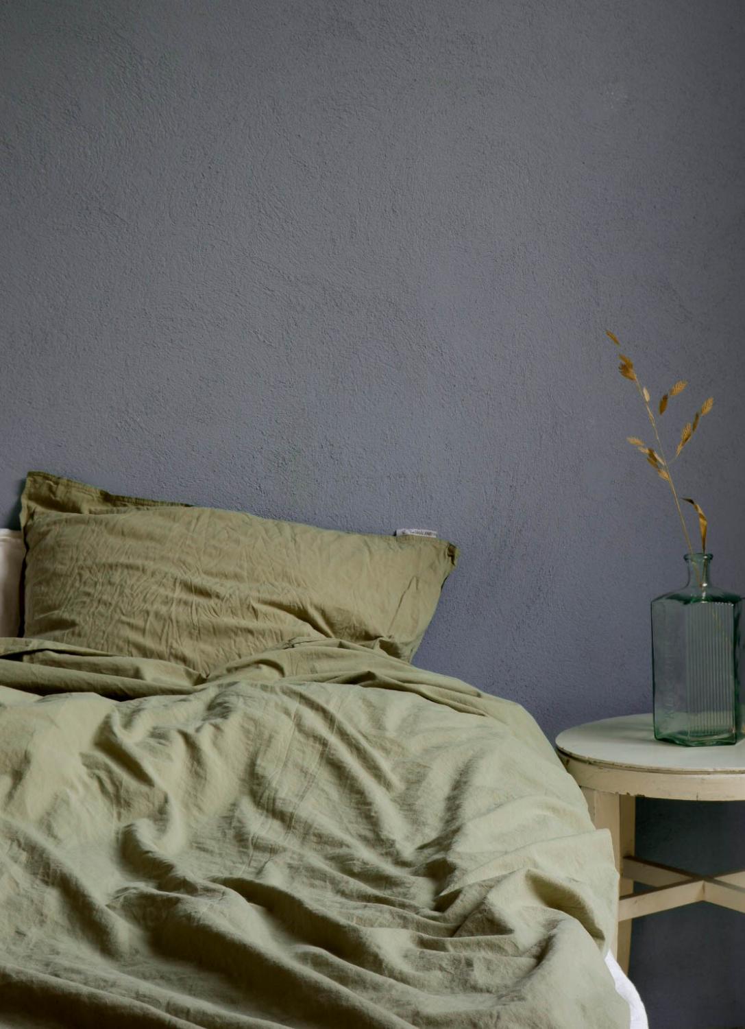 Duvet Cover Set Crinkle Green Ab Smaland