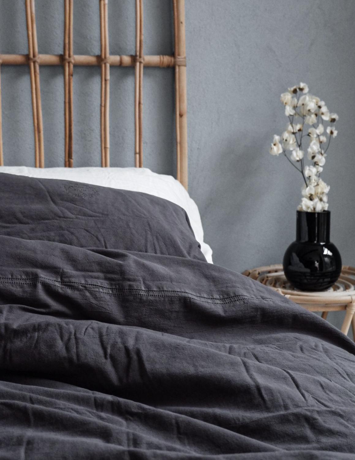 Duvet Cover Set Karin Dark Grey Ab Smaland
