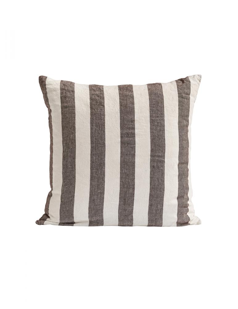Choco Striped Linen Cushion Cover 50x50cm