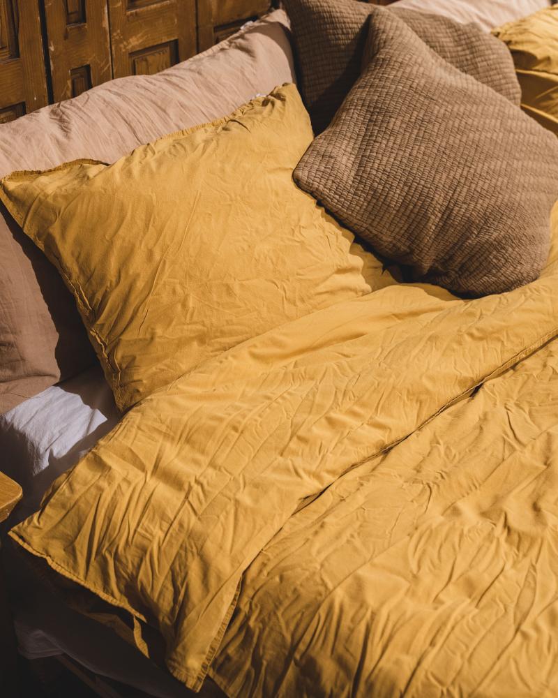 50x60cm Pillowcase Crinkle Ocra