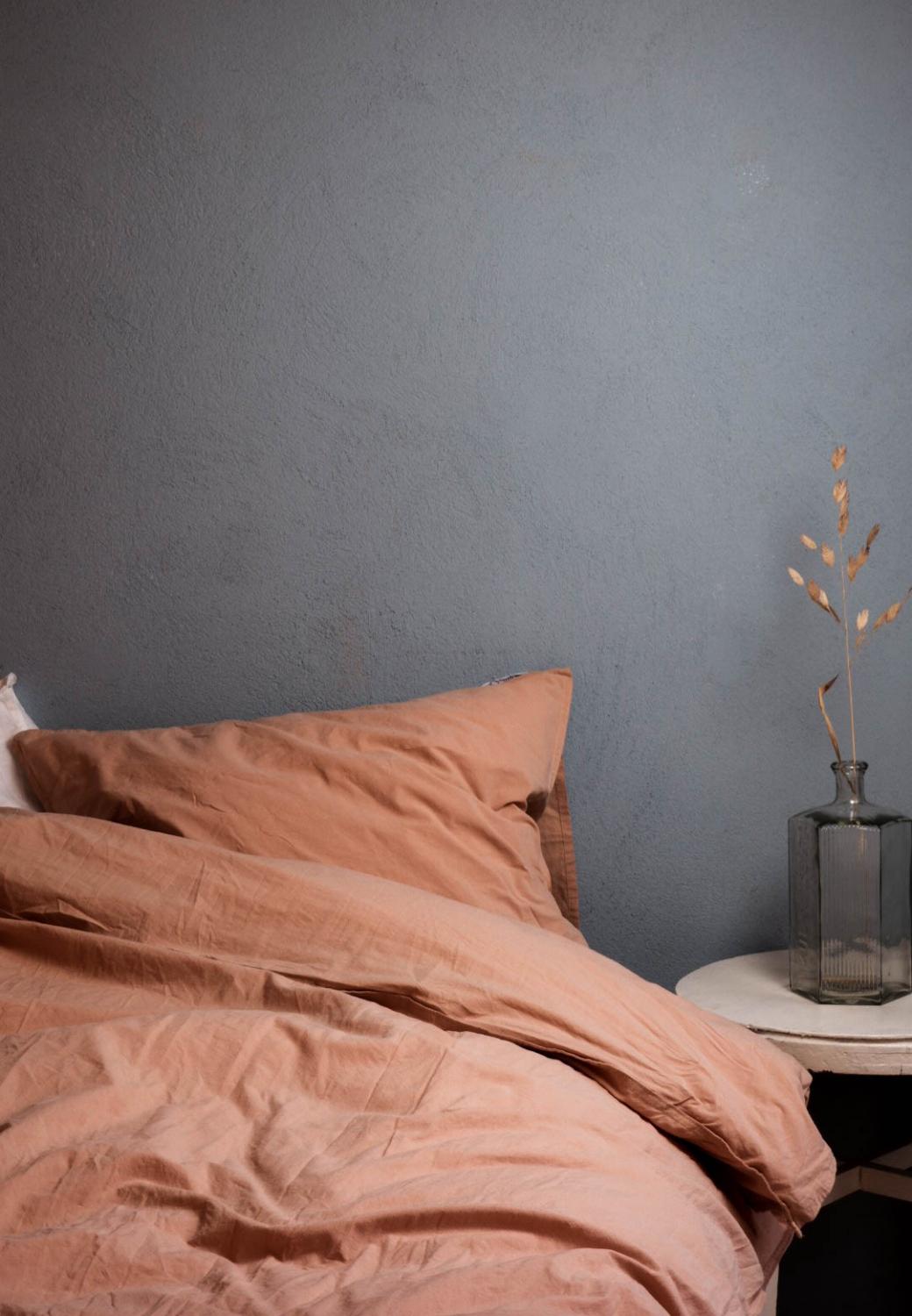 Duvet Cover Set Crinkle Peach Pink Ab Smaland