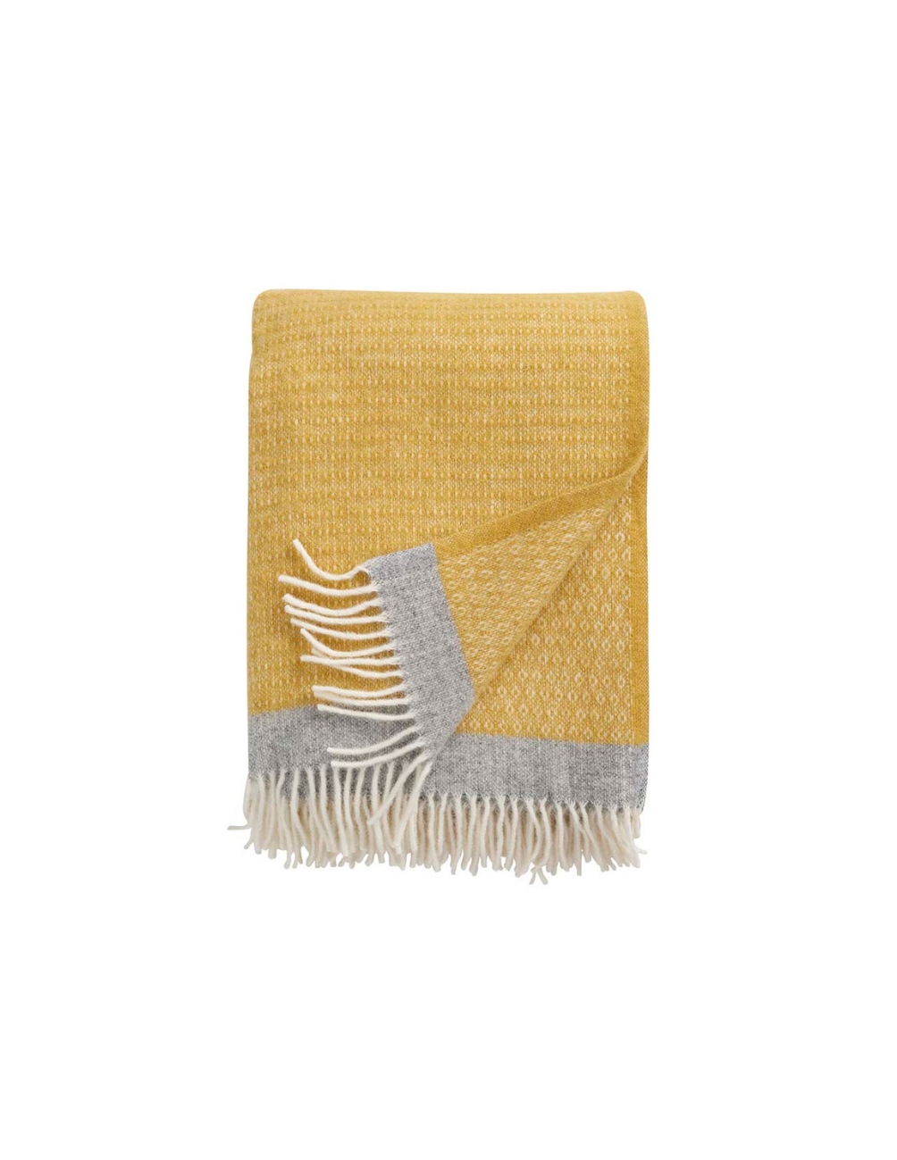 Harald Yellow/Grey Wool Blanket