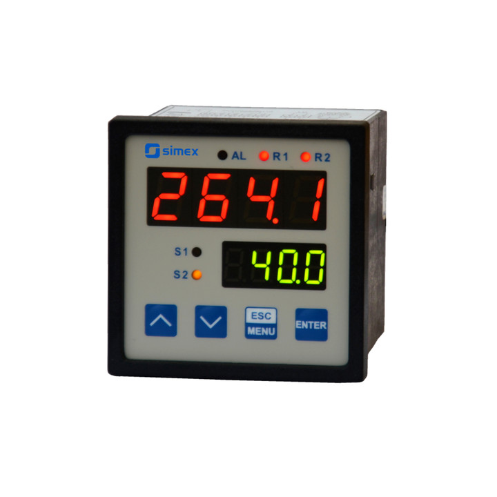 Display/regulator med dubbel display för temperatur TC