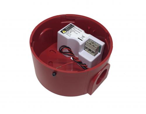 Djup bas till siren/blixtljus m 230VAC/24VDC agg.