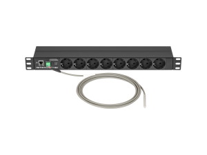 Smart PDU med 8 uttag, alla med individuell elmätning och på/av