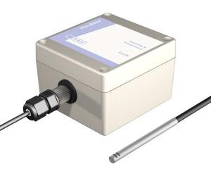 Temperatur- & luftfuktighetstransmitter med extern givare MINI, analog ut, reläutg & RS485