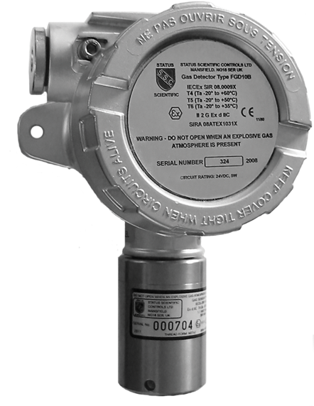 Gasdetektor IR för CH4 (LEL) med 4-20 mA Exd - FGD10B