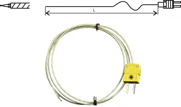 GD700 Trådgivare 2 m typ K termoelement