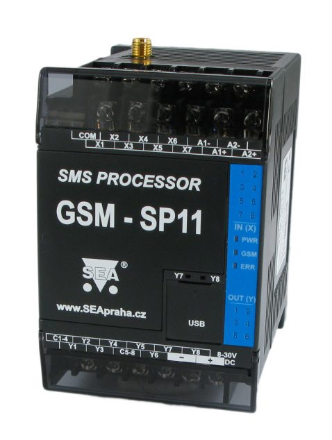 GSM-styrning med 7xDin, 2xAin, 8xDut