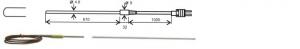 GT1150 Instickssond 4,8 x 610 mm, typ K termoelement, 1 m kabel