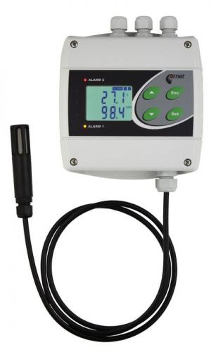 Temperatur- och luftfuktighetsregulator med extern givare