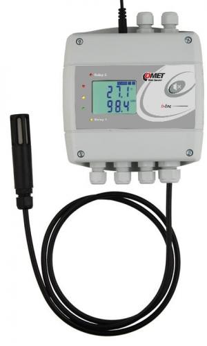 Temperatur- och luftfuktighetsregulator med extern givare & Ethernet