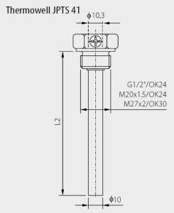 Dykrör 600°C med inv. diameter 6,9 mm