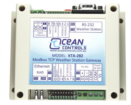 Modbus TCP Gateway för Vantage väderstationer