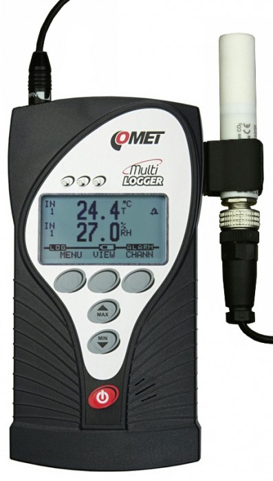 Datalogger för CO2 samt 4 x temperatur, RH - Multilogger