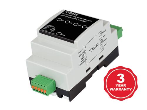 Modbus RTU-modul med 4 reläutgångar
