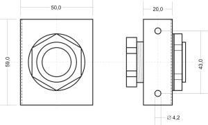 PP90 Montagevinkel för givare