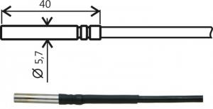 Temperaturgivare med kabel Pt1000 TG8