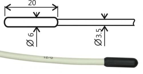 Pt1000TR160/C Temperaturgivare, Cinch-kontakt