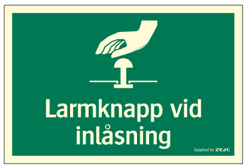 Skylt larmknapp