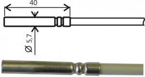 Temperaturgivare Pt1000 med kabel och ELKA-kontakt