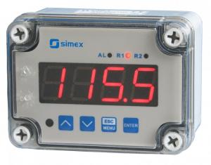 Väggdisplay/regulator för Pt100/Pt500/Pt1000