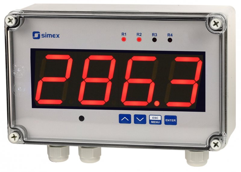 Väggdisplay/regulator med universalingång Simex SUR-457