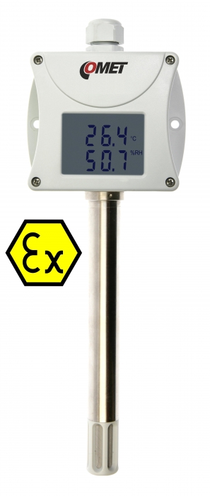 Temp- & luftfuktighetstransmitter för ventilationskanal, 4-20mA ut, ATEX-cert