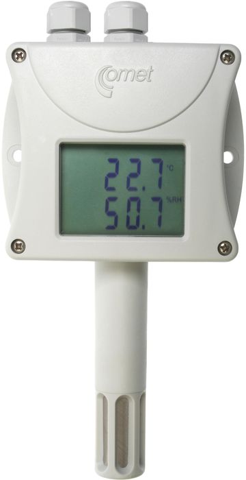 Temperatur- och luftfuktighetstransmitter med display RS485