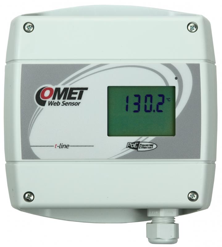 Termometer med display och Ethernet för extern Pt1000 - Websensor PoE