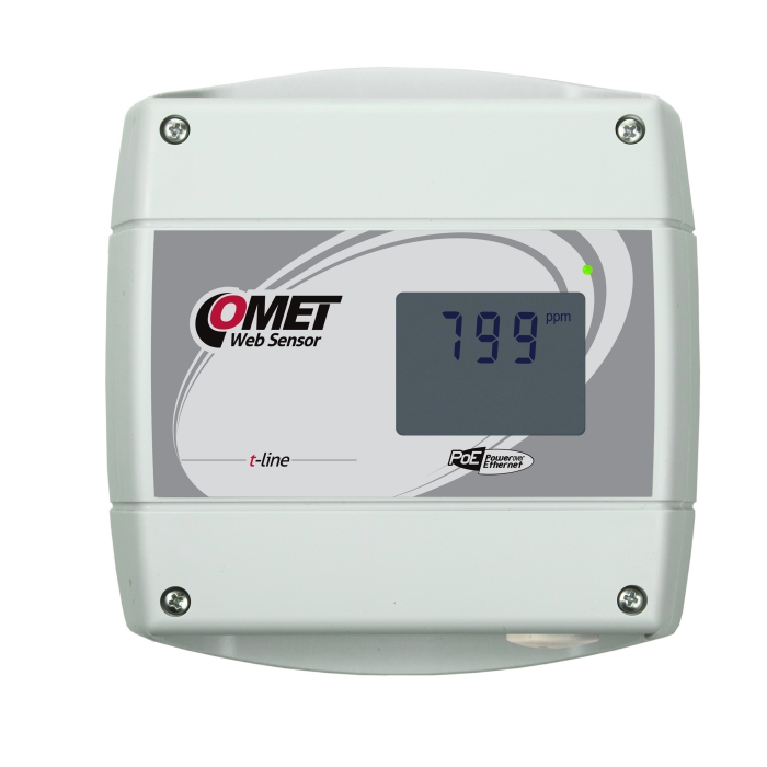 PoE Web Sensor CO2-transmitter m Ethernet