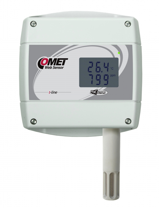 PoE Web Sensor CO2-transmitter med Ethernet