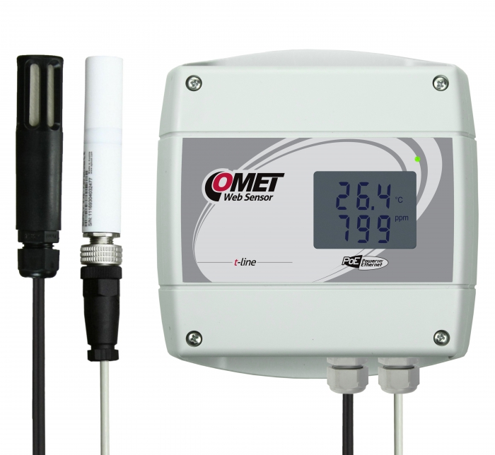 PoE Web Sensor CO2-transmitter, Ethernet