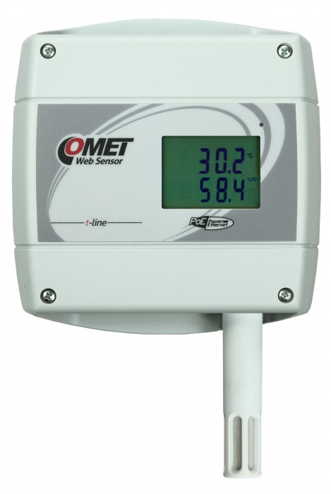 Barometertrycks-, temperatur- och luftfuktighetsmätare med Ethernet PoE